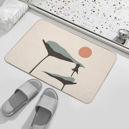 Cat And Plant 30  Absorbent Bath Mat
