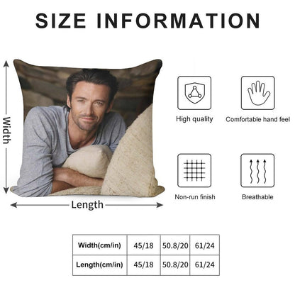 Hugh Jackman Soft Reinforced Edging Throw Pillow