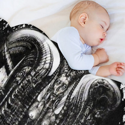 HR Giger Lilith Steampunk Throw Blanket