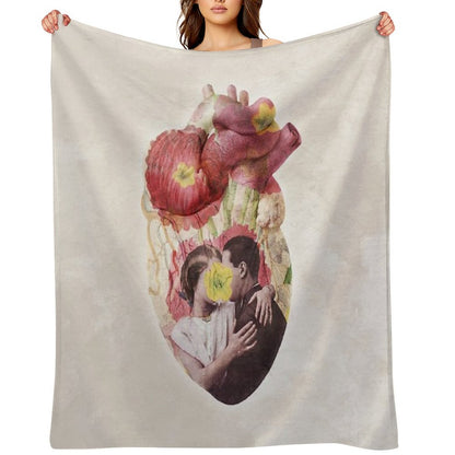 You Are In My Heart - Floral Version Throw Blanket