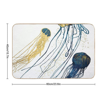 Metallic Jellyfish II Bath Mat