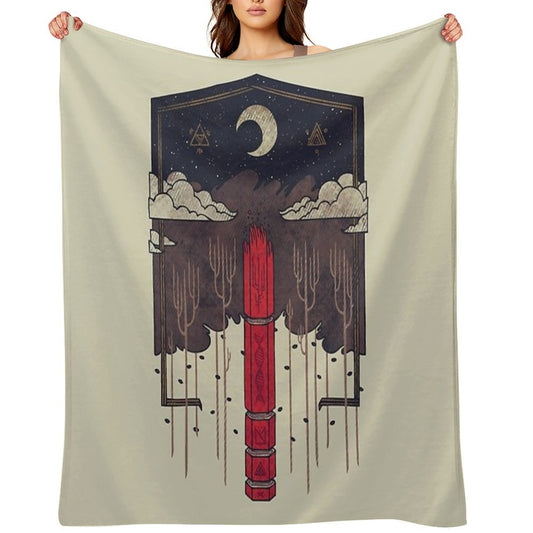 The Lost Obelisk Throw Blanket