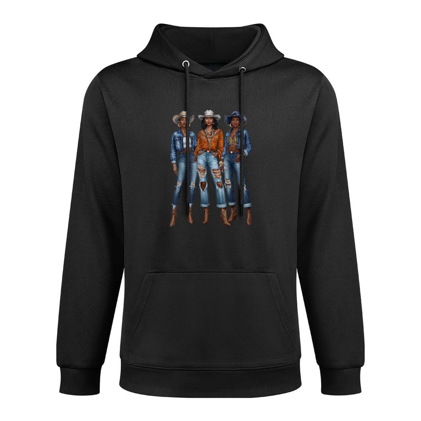 Black Cowgirl Vibes Melanin Black History Texas Cotton-Polyester Blend Hoodie