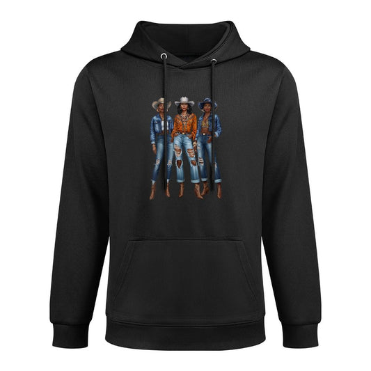 Black Cowgirl Vibes Melanin Black History Texas Cotton-Polyester Blend Hoodie
