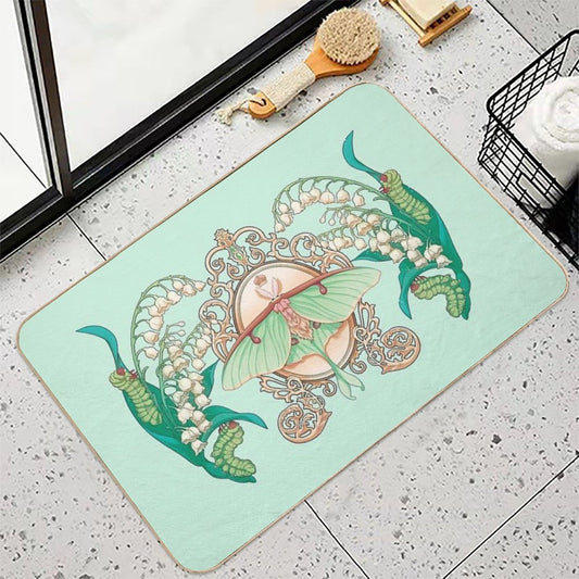 Moon Moth  Stain-Proof Bath Mat