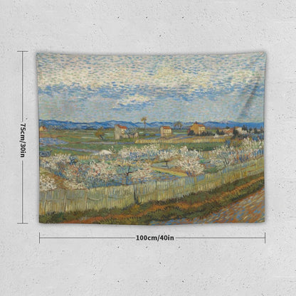 Van Gogh’s Peach Trees in Blossom Tapestry