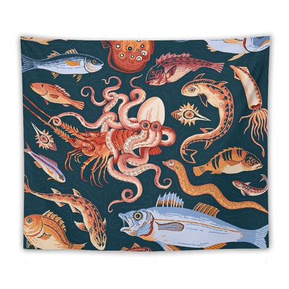 Pompeii Marine Mosaic Tapestry