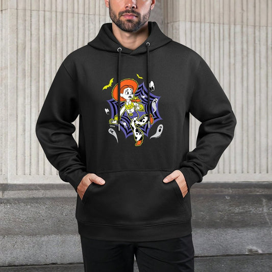 Toy Story - Jessie Halloween Spider Web With Bats And Ghosts Easy Care Hoodie