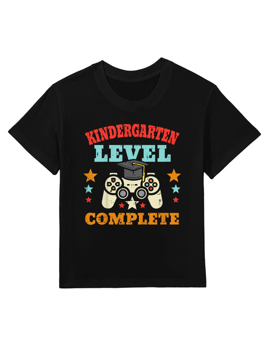 Kindergarten Level Complete Graduation Gamer Boys Kids Kids T-Shirt