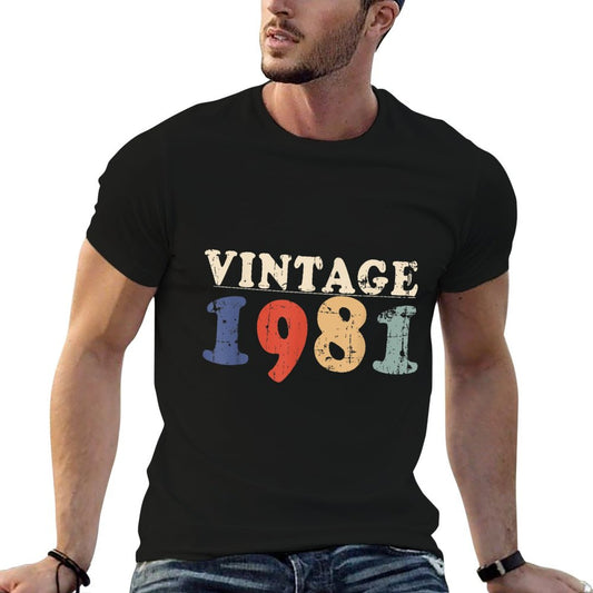 1981 40th Birthday Gift Vintage Retro Men Women 40 Years Old  Durable T-Shirt