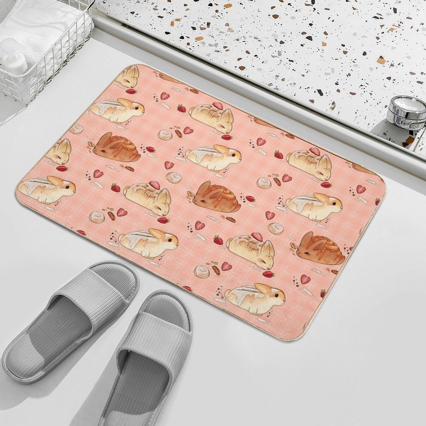 Cinnabunnies- Cinnamon Roll Bunnies Bath Mat
