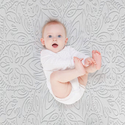 White Lace Mandala Throw Blanket