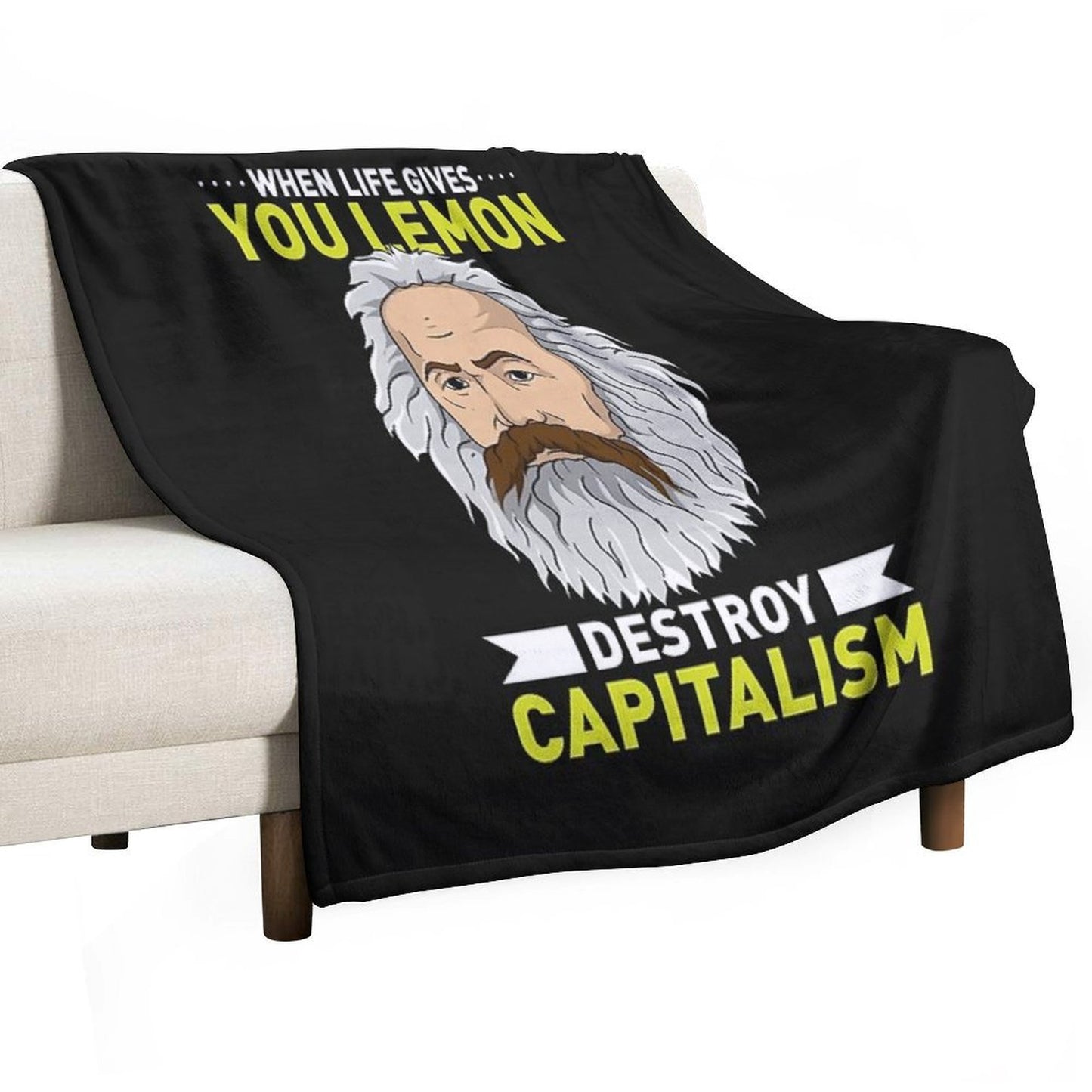KARL MARX Destroy Capitalism Throw Blanket