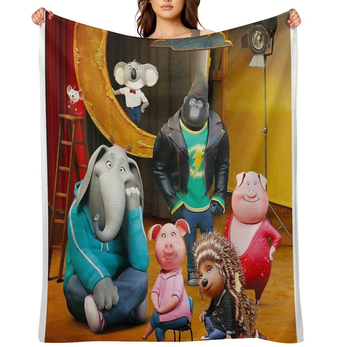 Sing (2016) Movie Poster Throw Blanket