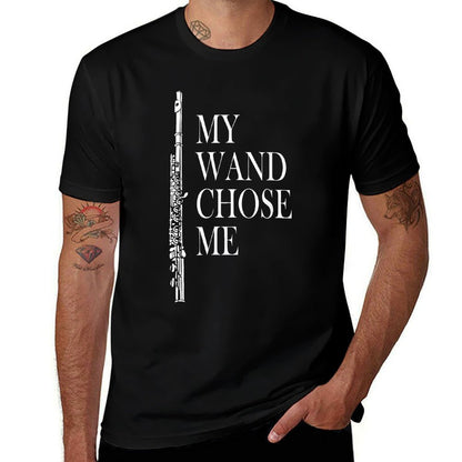 Flute - My Wand Chose Me - Funny Marching Band Apparel  Moisture-wicking T-Shirt