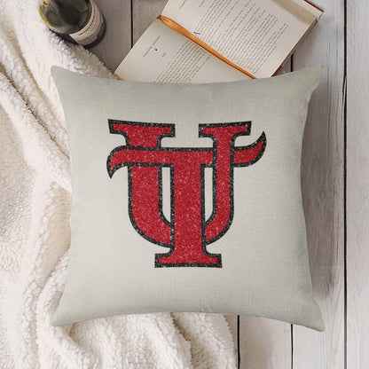 Utampa Glitter Logo Linen Throw Pillow Cover