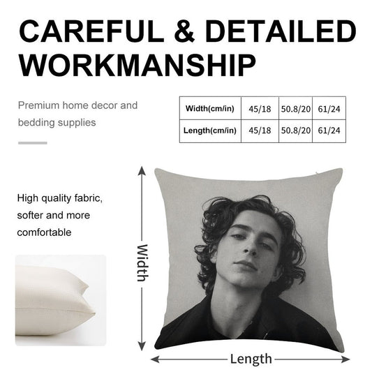 Chalamet Linen Throw Pillow Cover