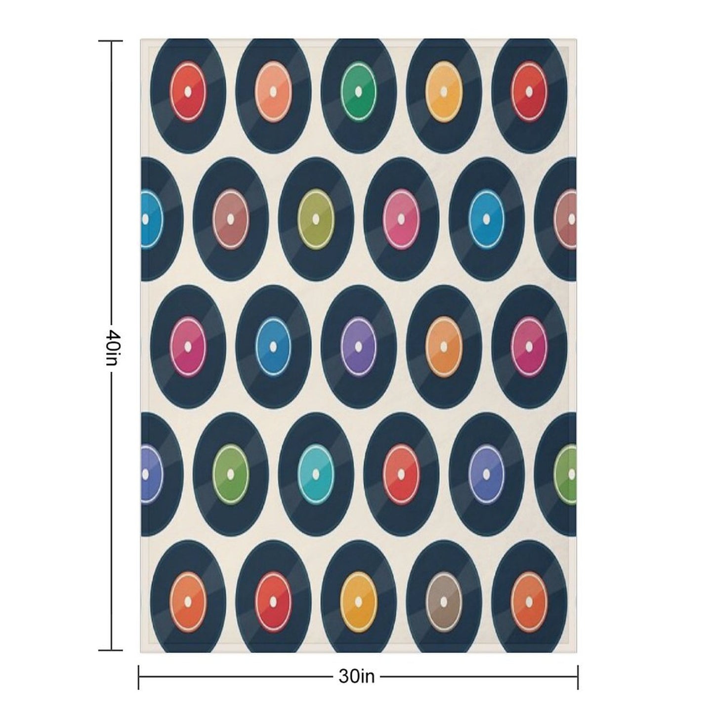 Vinyl Record Collection Throw Blanket