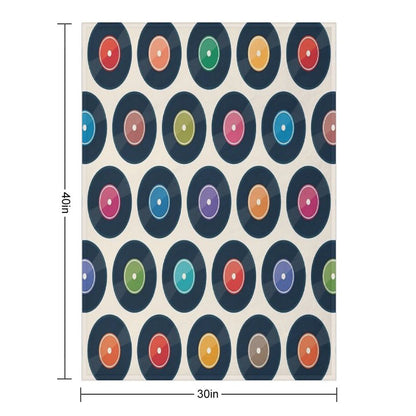 Vinyl Record Collection Throw Blanket