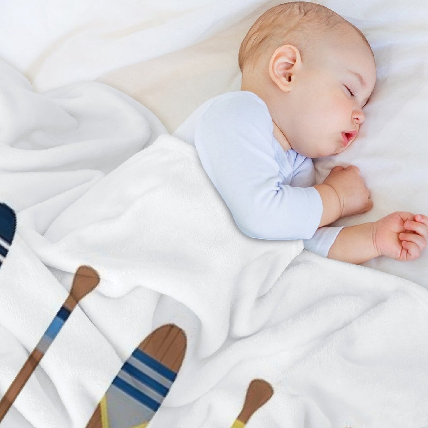 Painted Oars Throw Blanket