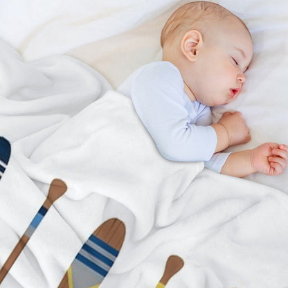 Painted Oars Throw Blanket
