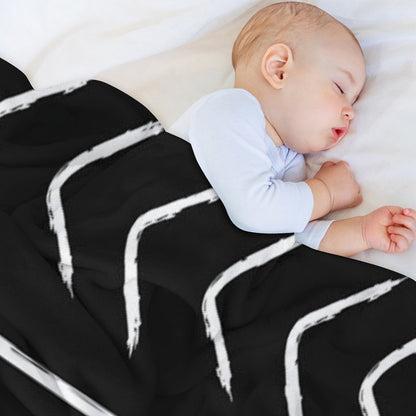 Black Mudcloth - Pillow Version Throw Blanket