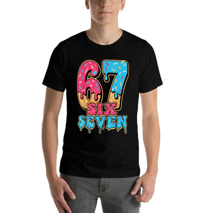 Baseball Drip Number 67 Player Or 67th Birthday  Easy-care T-Shirt