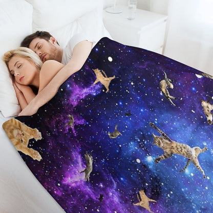 Space Cats Throw Blanket