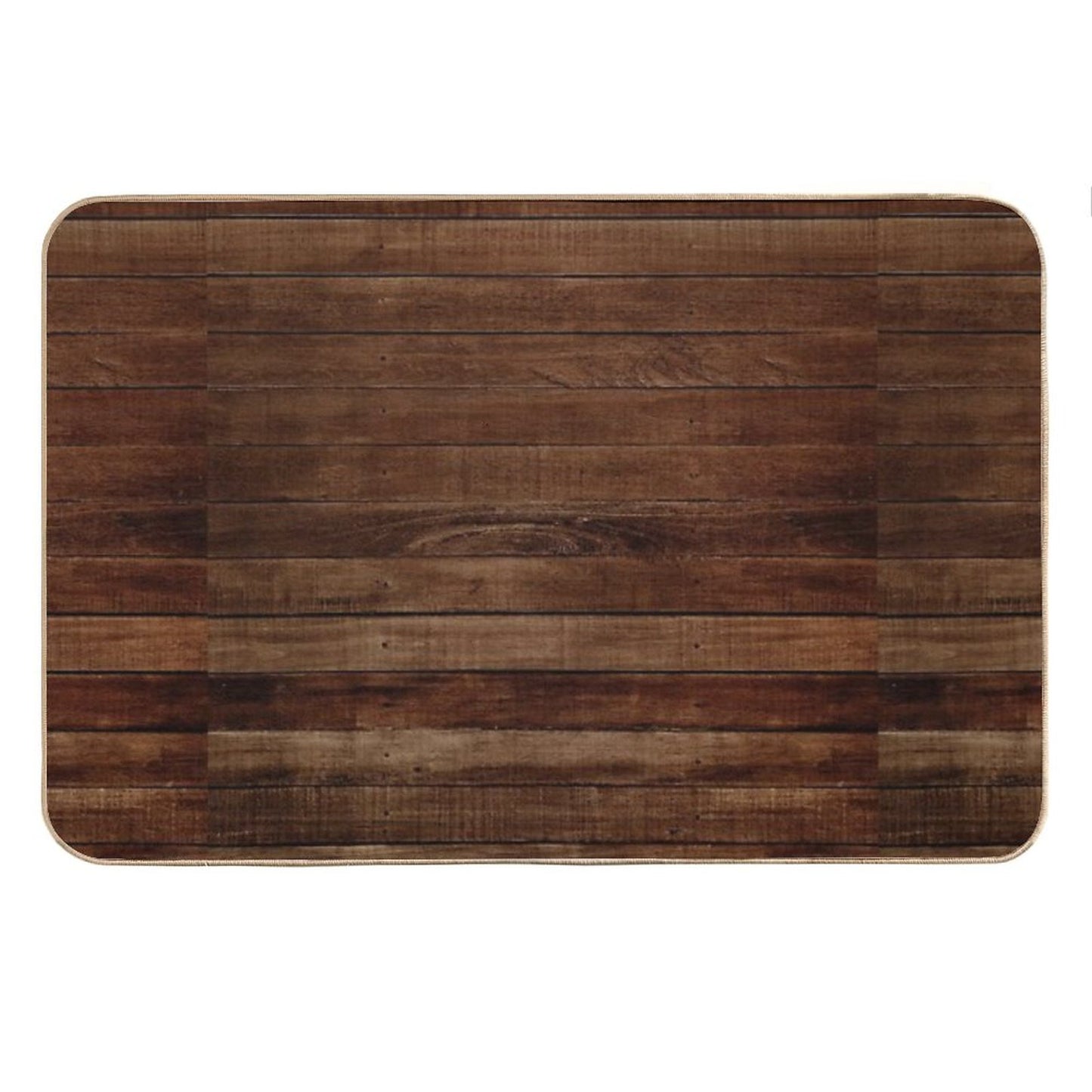 Dark Brown Wood Bath Mat