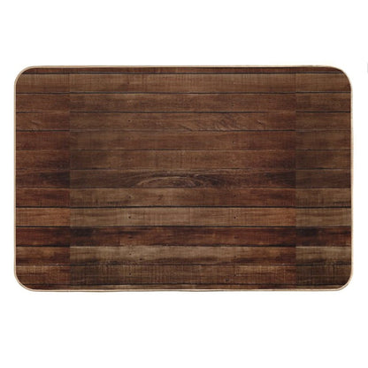 Dark Brown Wood Bath Mat