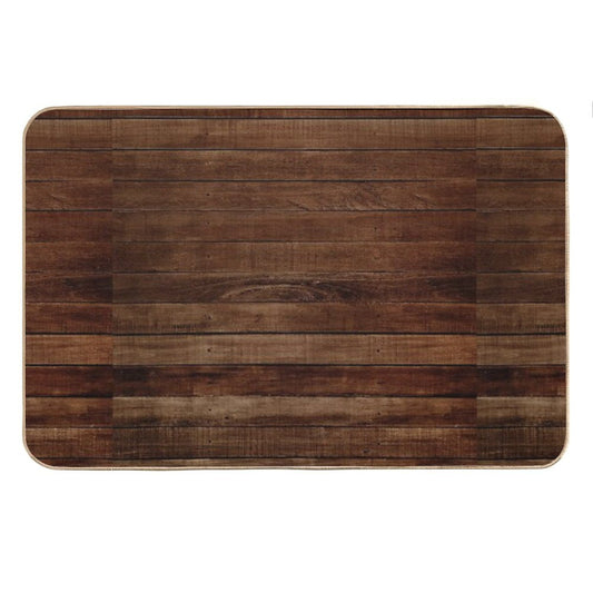 Dark Brown Wood Bath Mat