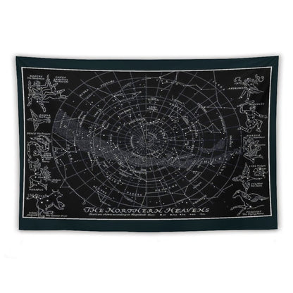 THE NORTHERN HEAVENS  Vintage Star Map Print Tapestry