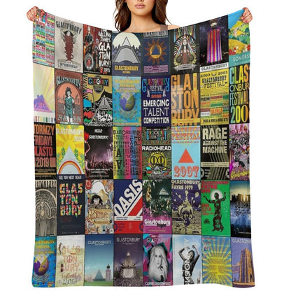 Glastonbury Festival Throw Blanket