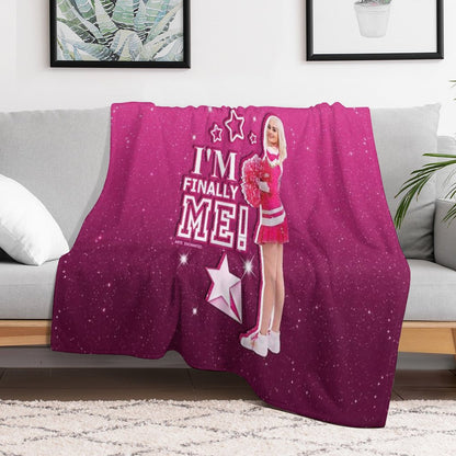 Zombies 3 - Addison I'm Finally Me Pink Glitter Throw Blanket