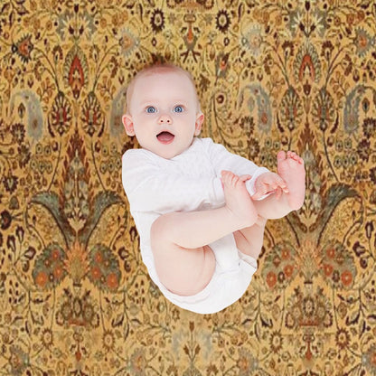 Antique Persian Khorassan Rug Print Throw Blanket