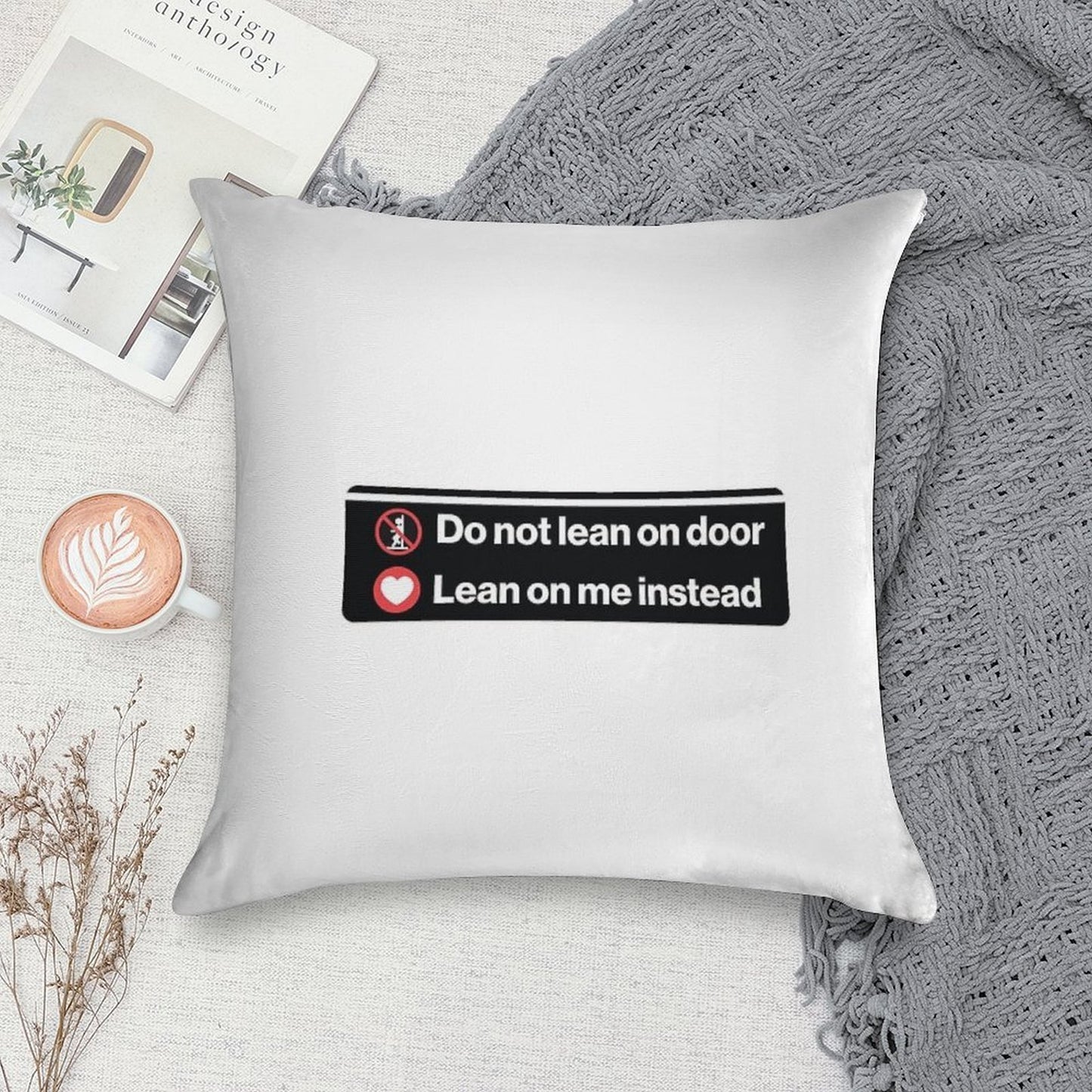 Lean on Me Soft Skin-Friendly Throw Pillow