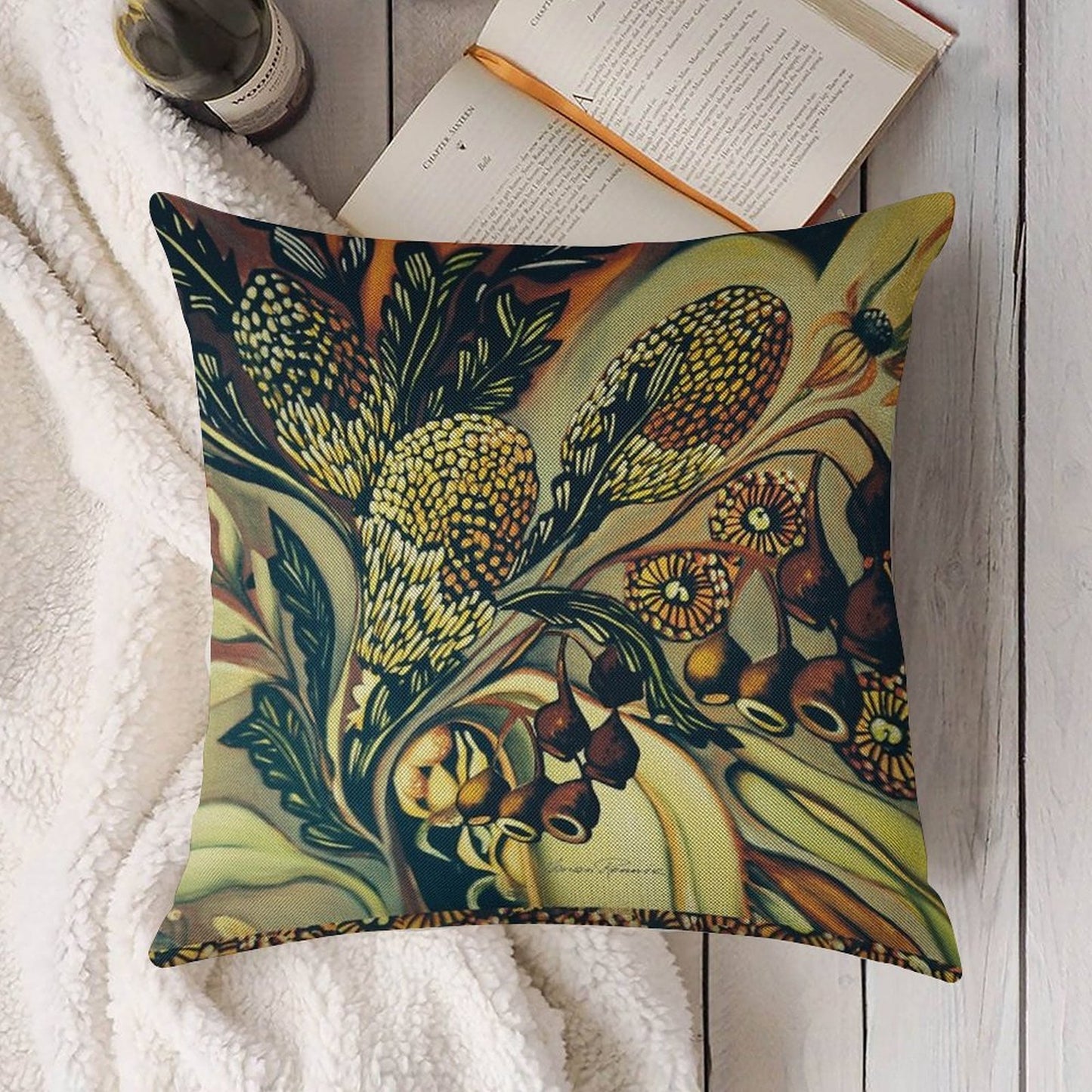 The Colours of Australia Linen Throw Pillow Cover