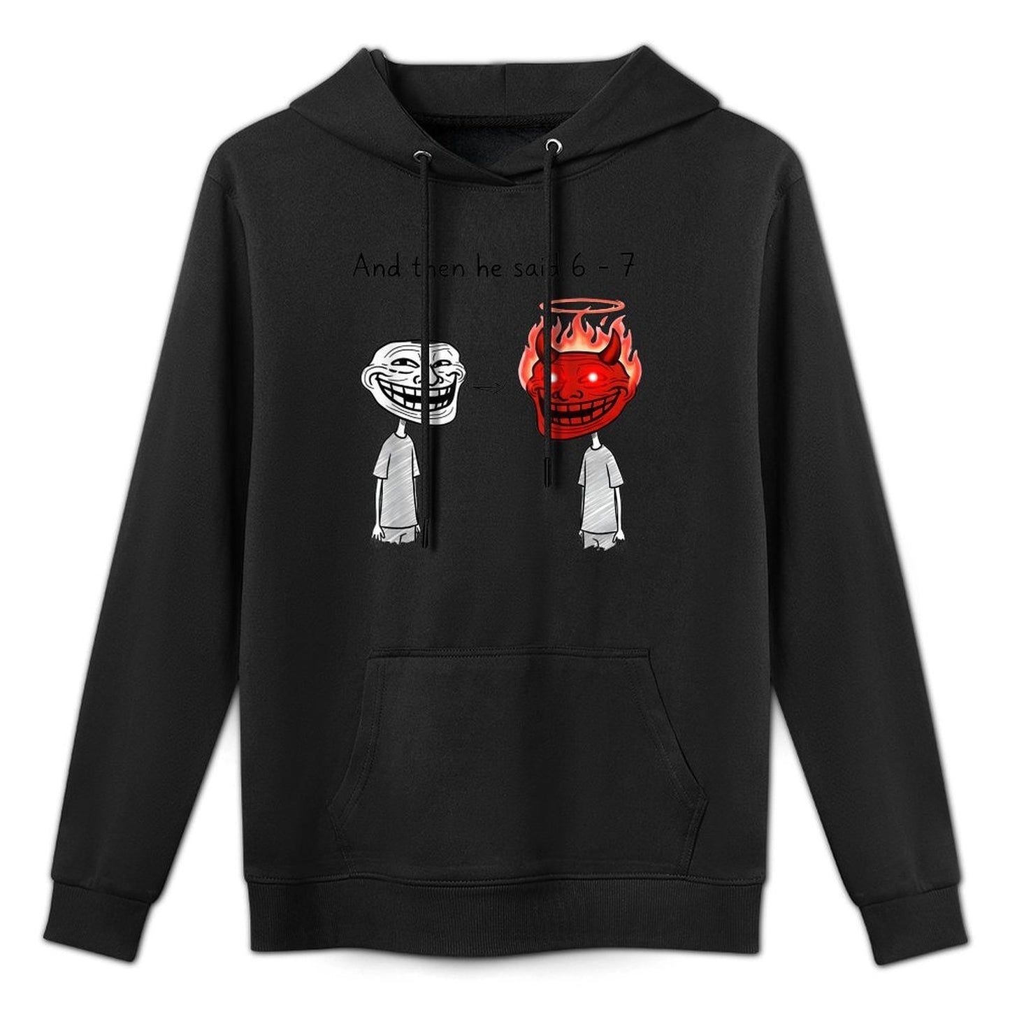 Funny 67 Meme Graphic Teesns Boys Girls Brainrot 6 7 Customizable Surface Hoodie