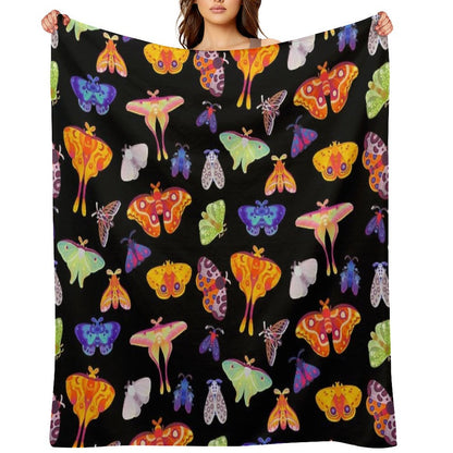 Moth Throw Blanket