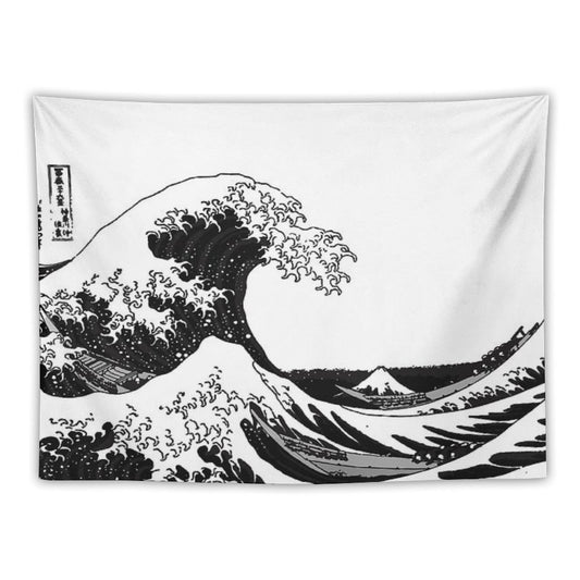 Great Wave Monochrome Tapestry