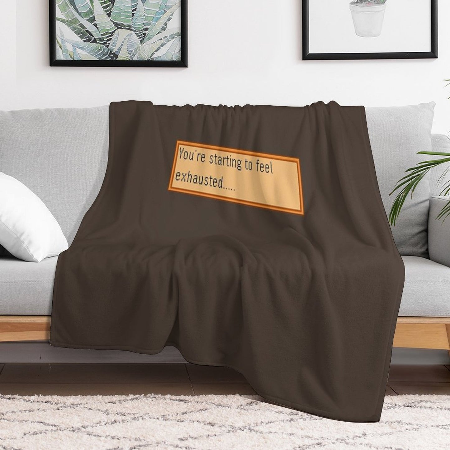 Exhausted - Stardew Throw Blanket