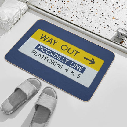 London Underground Way Out Sign (Picadilly Line) Bath Mat