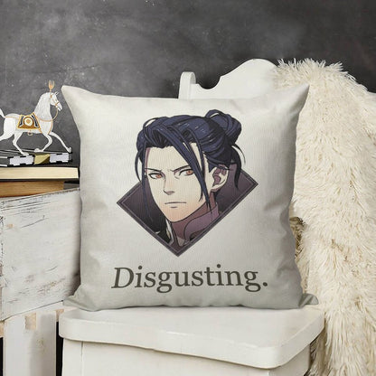 Felix Disgusting V2 Linen Throw Pillow Cover