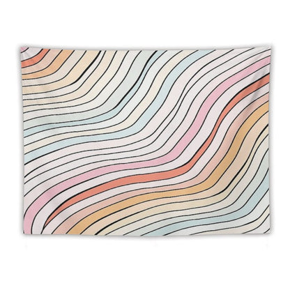 Wavy Summer Aesthetic Tapestry
