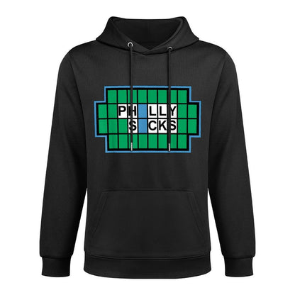 Miftees Philly Sucks - Black, Small, Unisex-Adults,,, Sports-Fan, Christmas, Birthday Gift Kangaroo Pocket Hoodie