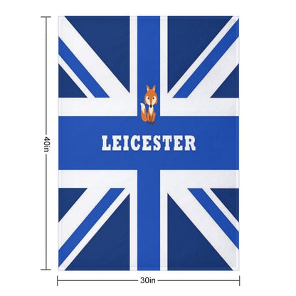 Leicester - Union Jack Flag Throw Blanket