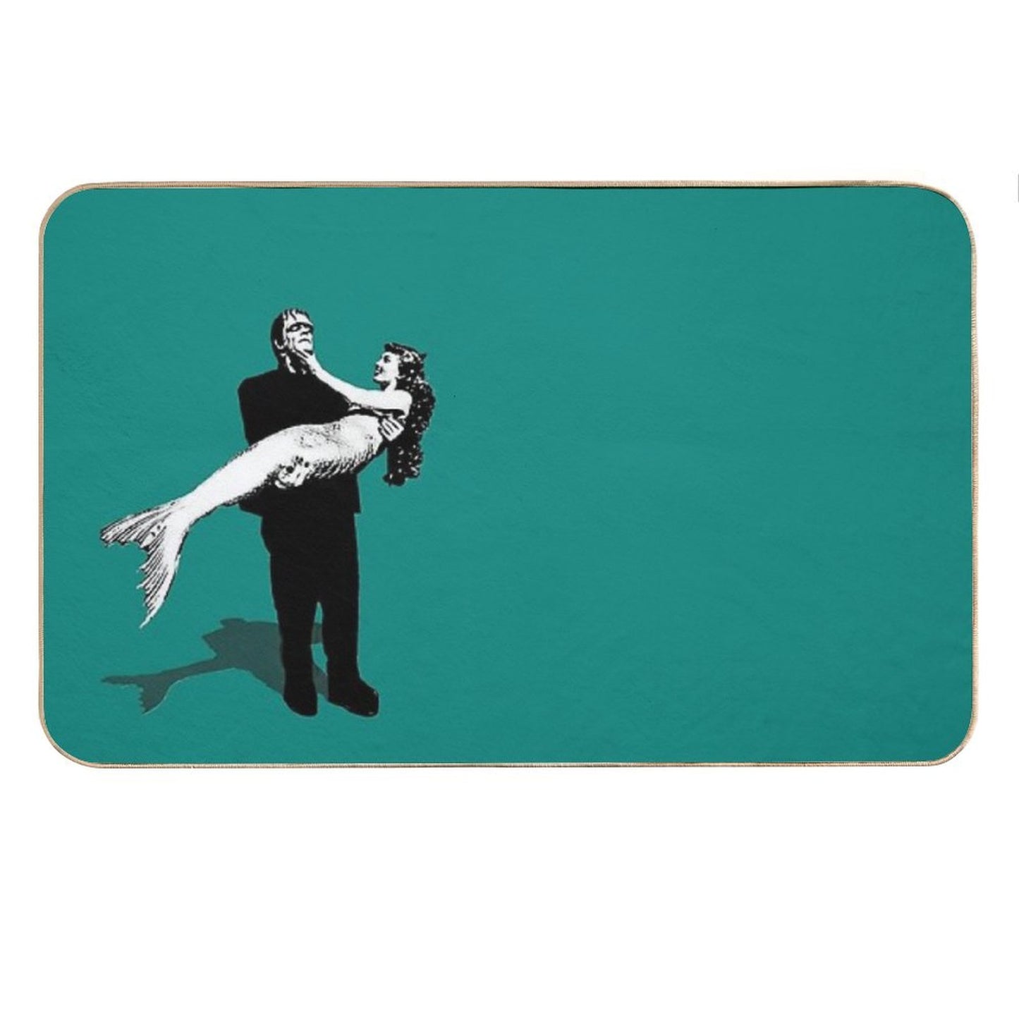 Frankenstein Mermaid Bath Mat