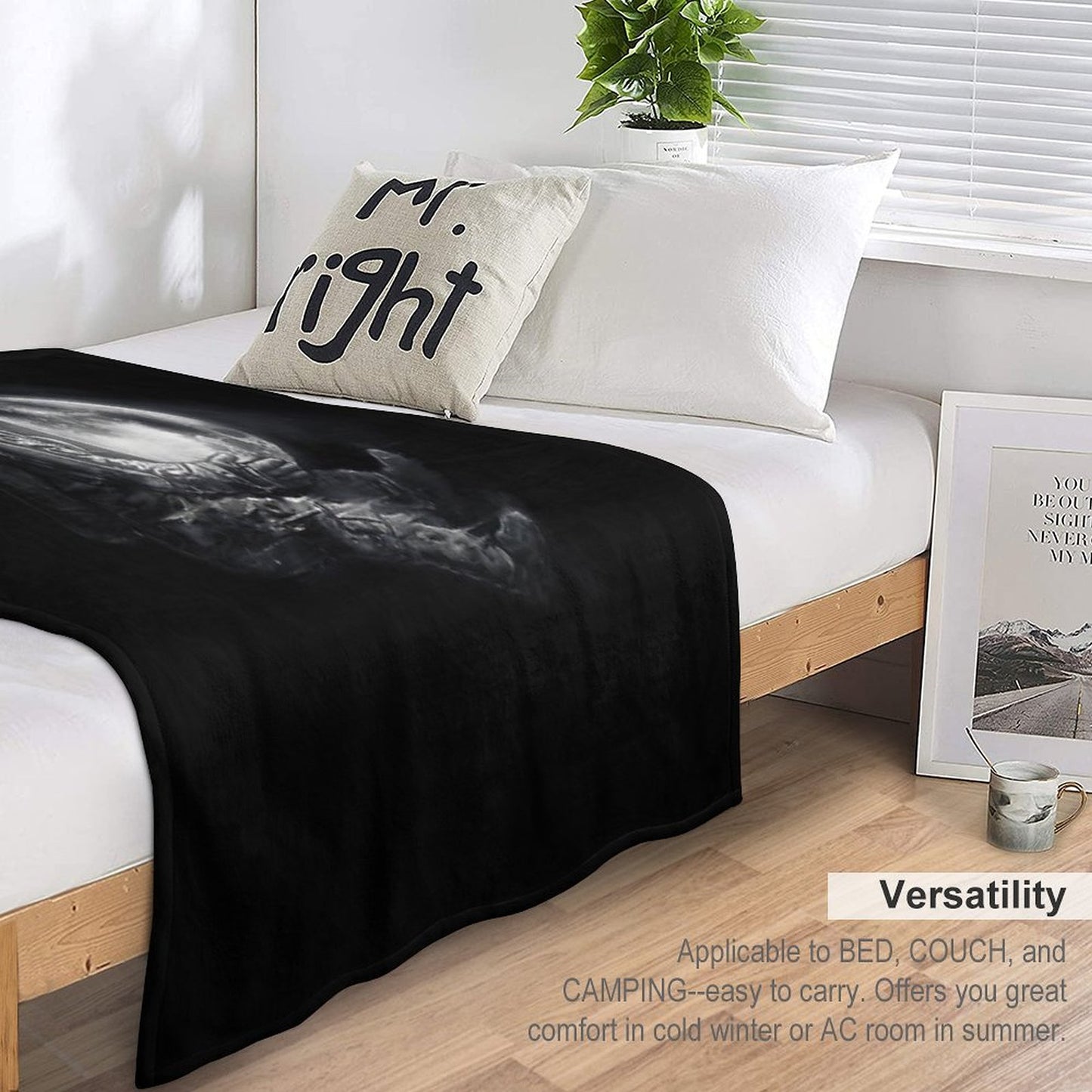 Moon Play Throw Blanket