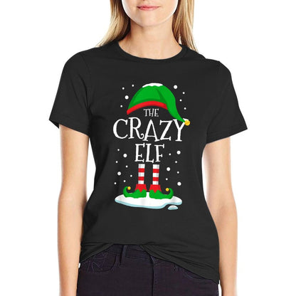 The Crazy Elf Christmas Family Matching Xmas Group Funny  Oversized Silhouette T-Shirt