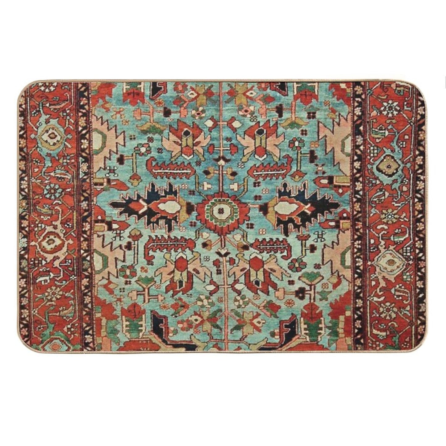 Antique Heriz Persian Carpet Print Bath Mat